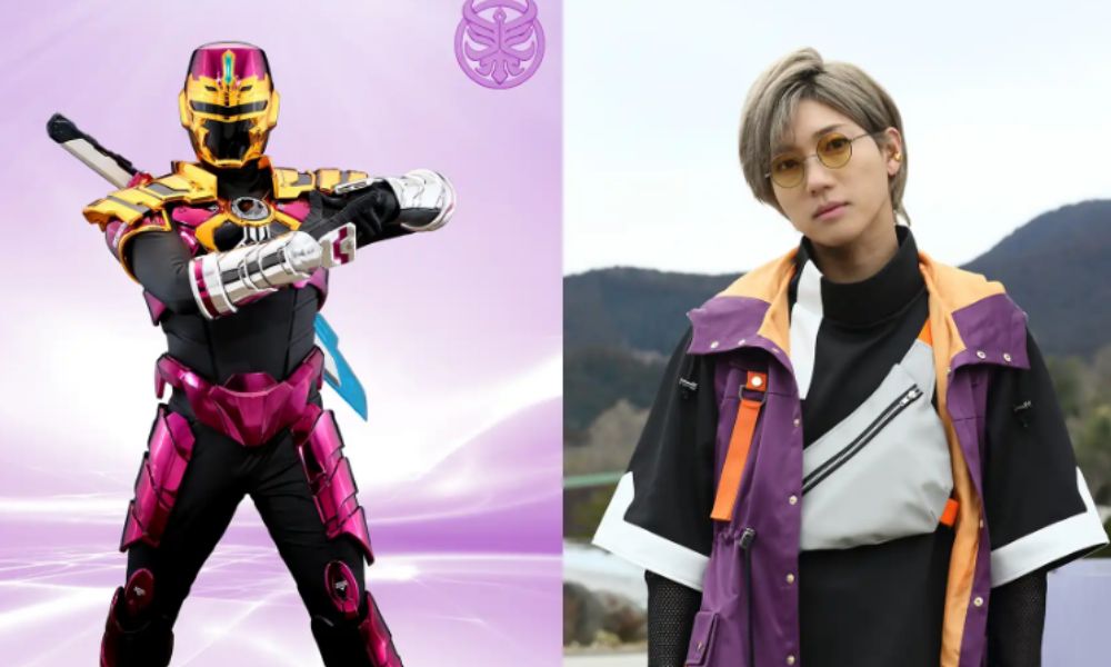 ギャバンライヤのスーツ姿と風波駆無（演：安井謙太郎）のビジュアル比較画像、変身前後の印象がわかる構成